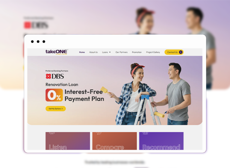 takeONE website designed by 8Web