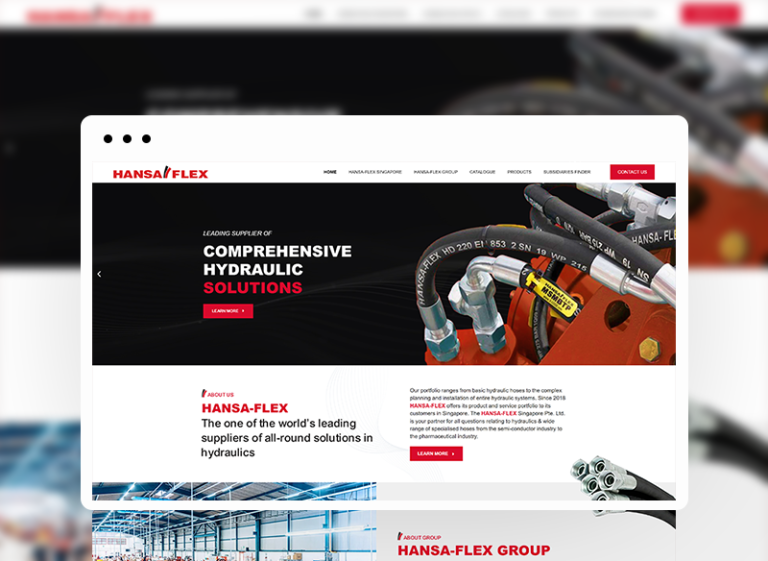 HANSA-FLEX website designed by 8Web