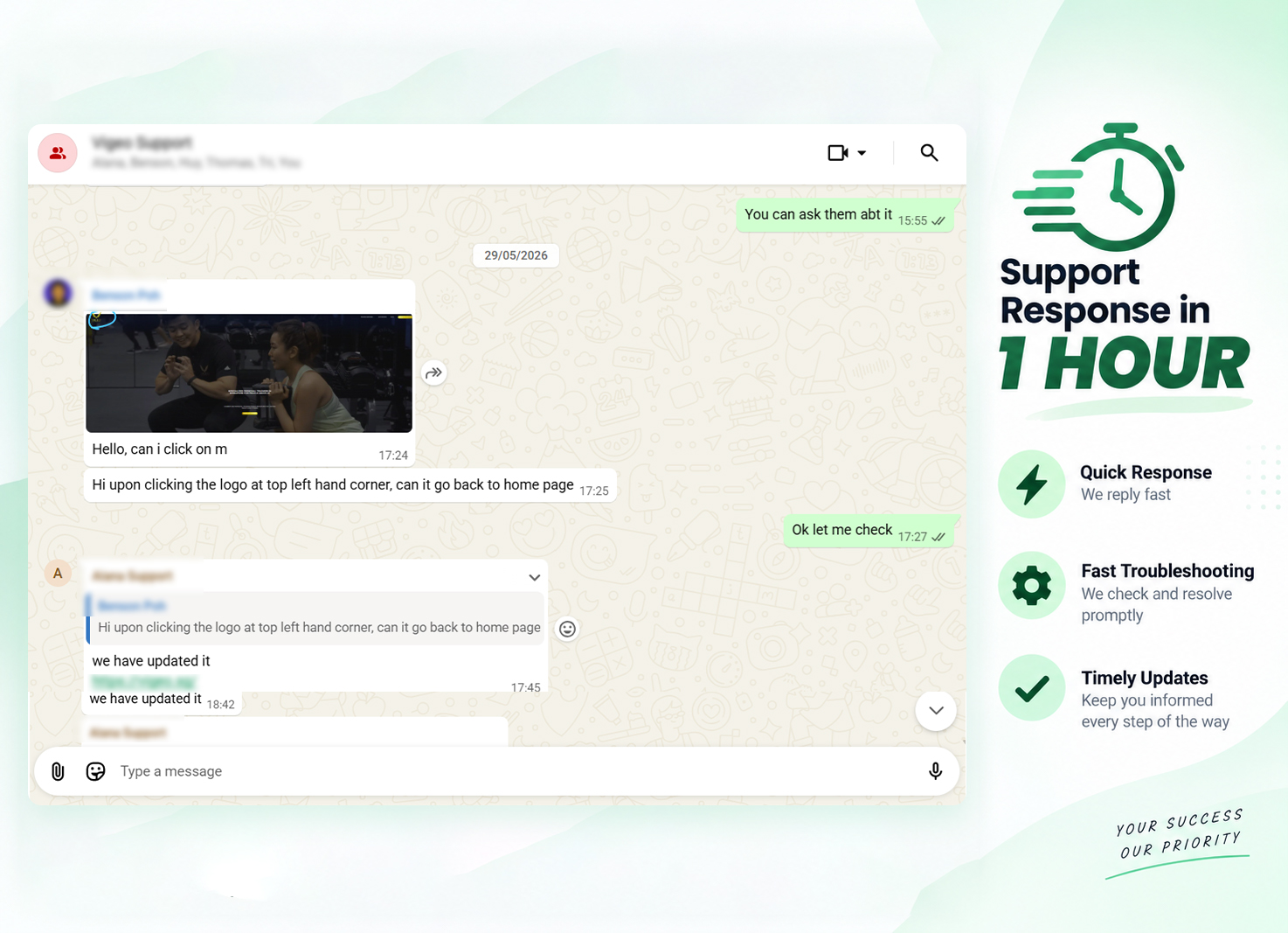 New Banners Added on Request — client WhatsApp conversation